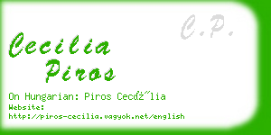 cecilia piros business card